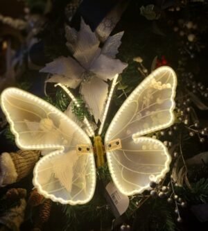 BORBOLETA DE LED 40CM COM MONTOR E SUPORTE BD230
