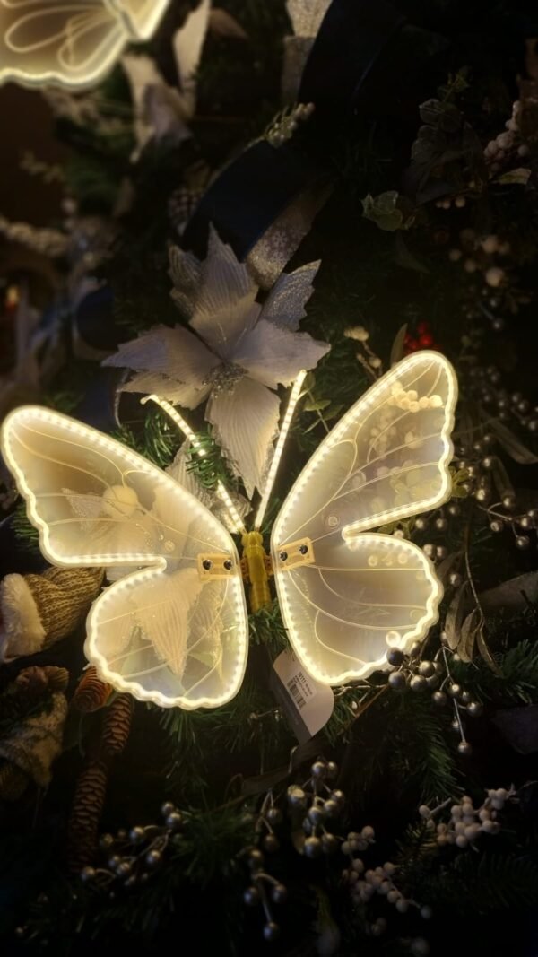 BORBOLETA DE LED 40CM COM MONTOR E SUPORTE BD230