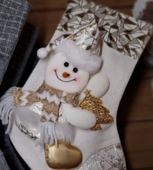BOTA FIGURAS NATALINAS 3D 36CM DOURADAS NIPO ENF2976