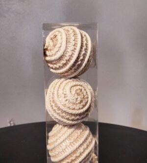 KIT BOLA 03 PCS DECORADA 8CM CASA NATALE CE0161