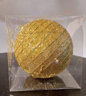 BOLA DECORADA DOURADA 15CM CASA NATALE CE0302