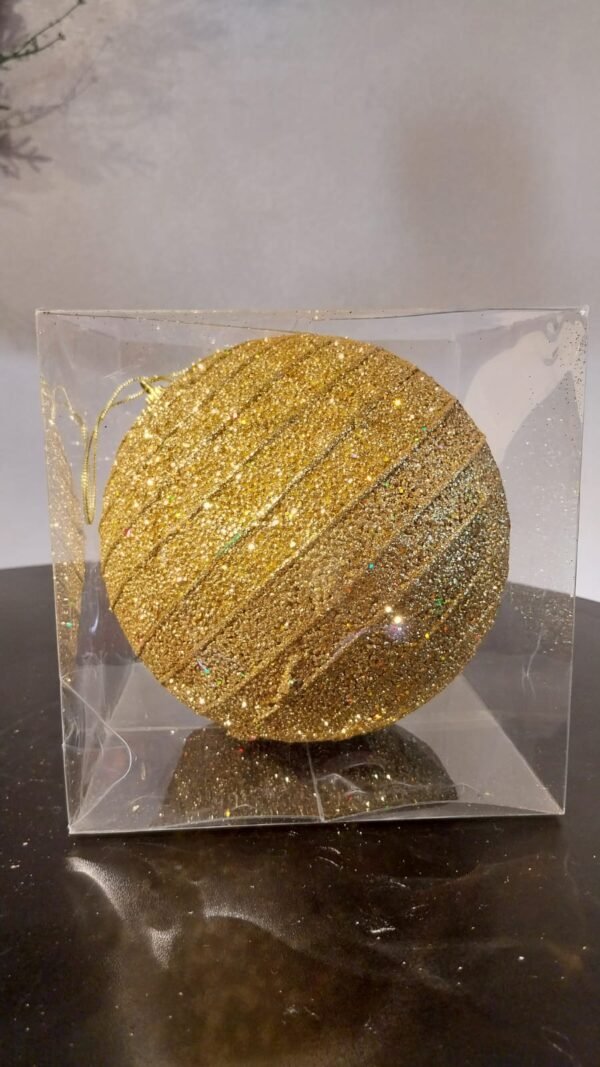 BOLA DECORADA DOURADA 15CM CASA NATALE CE0302