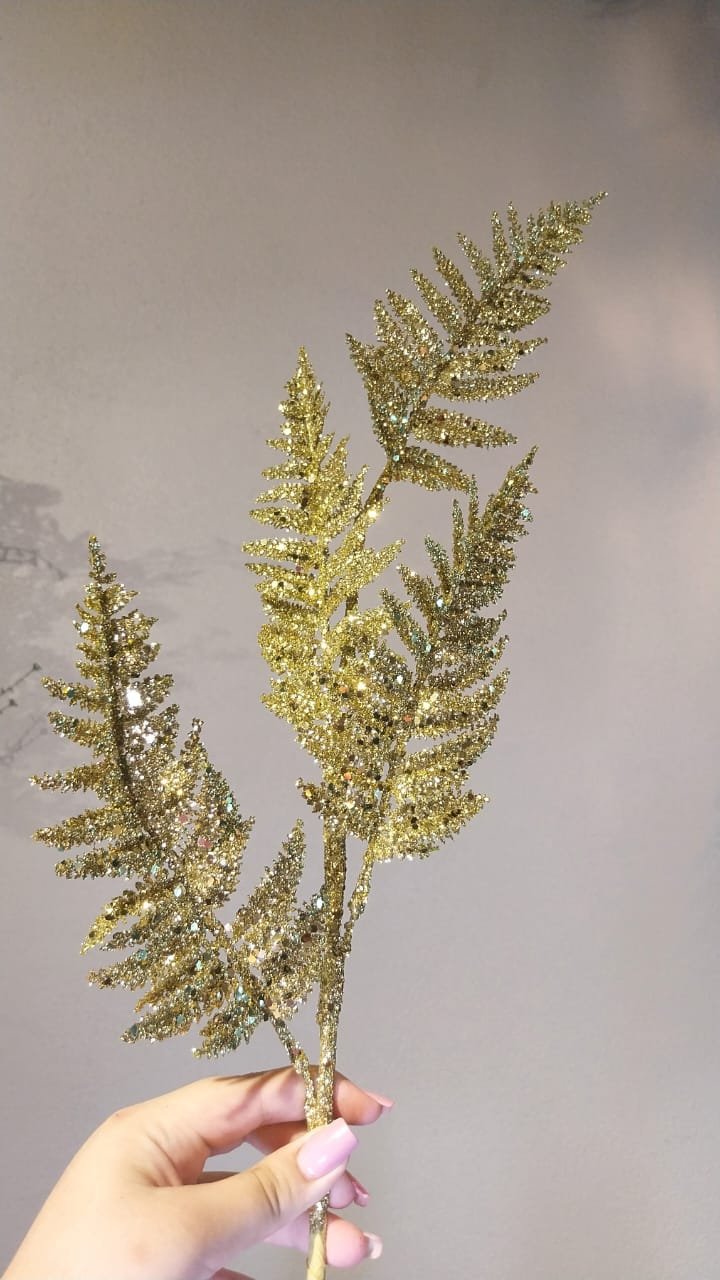 HASTE NATAL GLITTER DOURADO 70CM CASA NATALE CF0101-DO