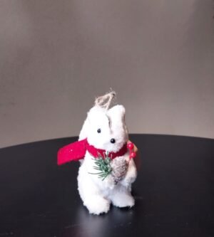 PENDENTE URSO/PORCO ESPINHO COM PINHO 10CM CASA NATALE CJ0148