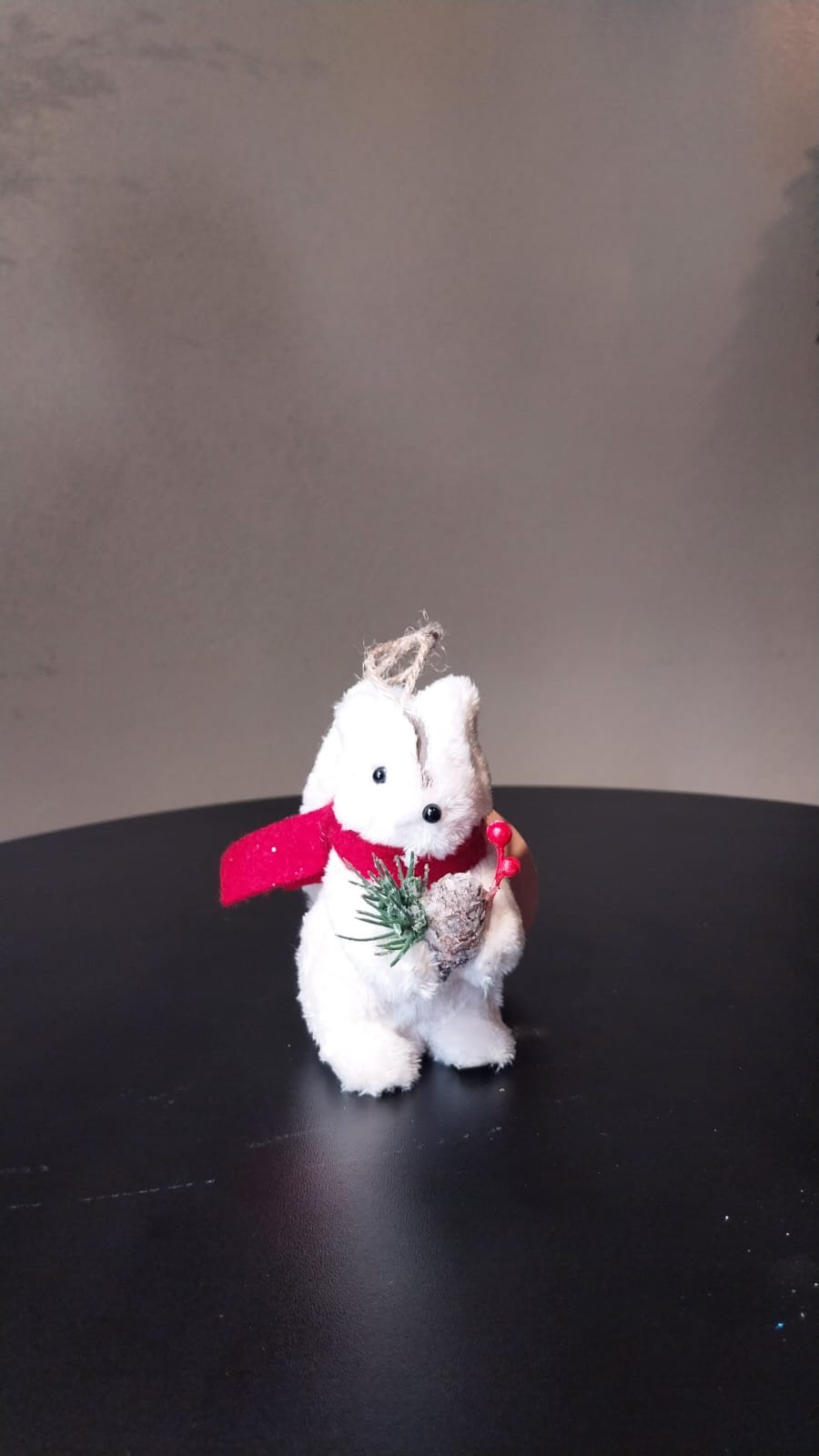 PENDENTE URSO/PORCO ESPINHO COM PINHO 10CM CASA NATALE CJ0148