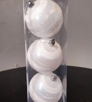 KIT BOLA 03 PCS BRANCA 8CM B463