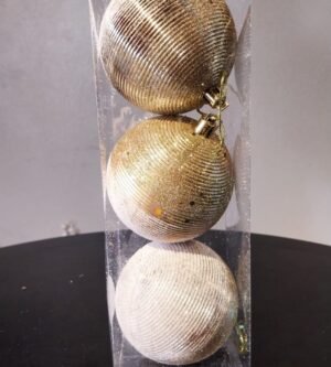 KIT BOLA 03 PCS DOURADA 8CM B538