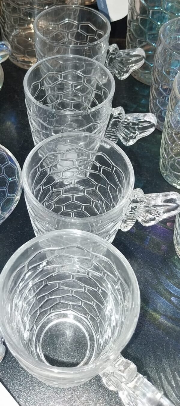 CJ CANECA 04 PCS BEE 200ML VIDRO TRANSPARENTE HAUSKRAFT CANC216