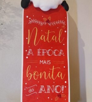 PAPAI NOEL COM PLACA FELIZ NATAL CROMUS 1023714