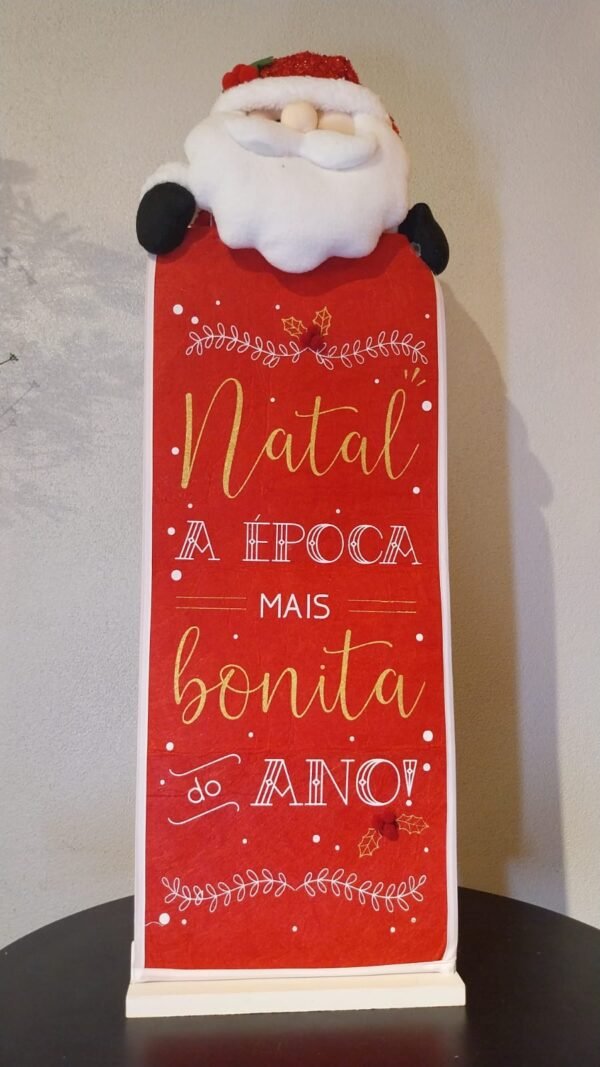 PAPAI NOEL COM PLACA FELIZ NATAL CROMUS 1023714