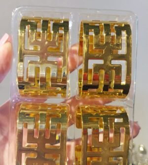ANEL GUARDANAPO METAL DOURADO OU PRATA 1390 1379