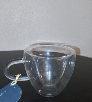 CJ XICARA CHA 02 PCS 150ML PAREDE DUPLA CORACAO DYNASTY 26672