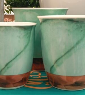 TRIO DE VASOS PORCELANA PRACAZA 012073 012080