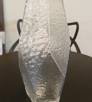 VASO DE VIDRO COM BORDA DOURADA 13X23,5CM WOLFF 29110