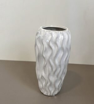 VASO CERAMICA ONDAS 10,5X10,5X19,5CM ENTRECASA 22733