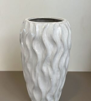 VASO CERAMICA ONDAS 13,5X13,5X24,5CM ENTRECASA 22734