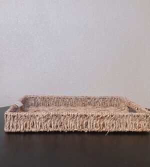 BANDEJA RETANGULAR SISAL 30X22X4CM WOLFF 29093