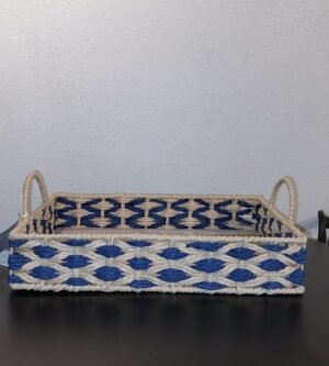 BANDEJA RETANGULAR PALHA COLOR 35CM 22821