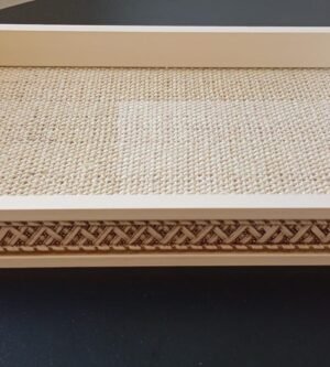 BANDEJA RETANGULAR MADEIRA COM SISAL 37,5X23,5X4CM 13880-883-886-887-889-892