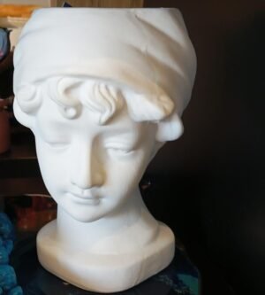 CACHEPOT ROMANO BRANCO FEMININO KAZA DECORE KD9219