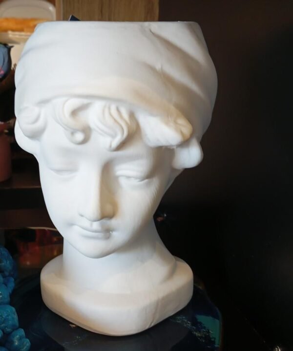 CACHEPOT ROMANO BRANCO FEMININO KAZA DECORE KD9219