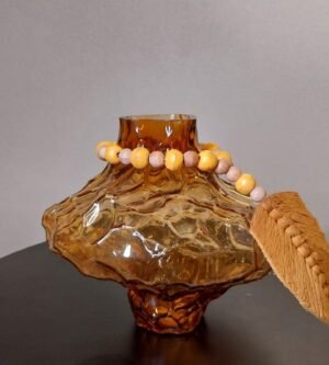 VASO DE VIDRO AMBAR AILTON DESIGN CVT0014