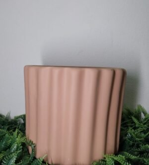 CACHEPOT CANELADO MEDIO CERAMICA STARBELLA 103-256 128-256