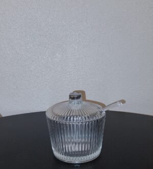 ACUCAREIRO GRAFFIATO COM COLHER DE VIDRO 200ML TRANSPARENTE 8X8X9CM HAUSKRAFT ACRO012-TR