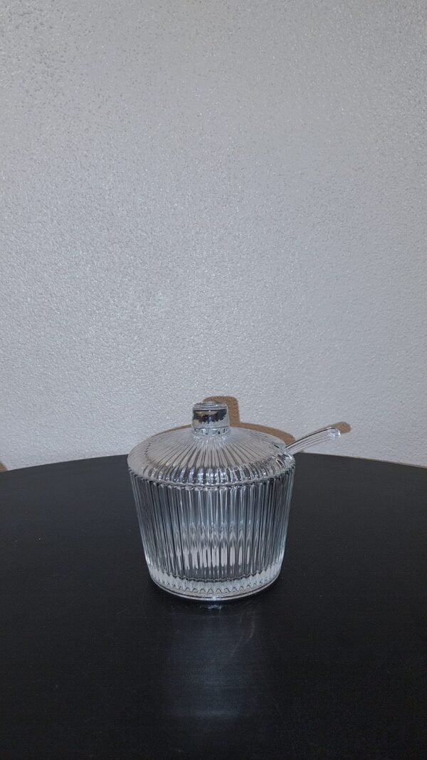 ACUCAREIRO GRAFFIATO COM COLHER DE VIDRO 200ML TRANSPARENTE 8X8X9CM HAUSKRAFT ACRO012-TR
