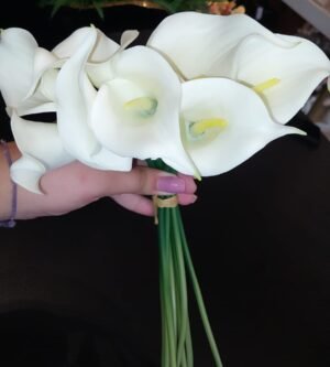 RAMALHETE CALLA 33CM SILICONE BRANCO X8 BRILLIANCE F310-BR