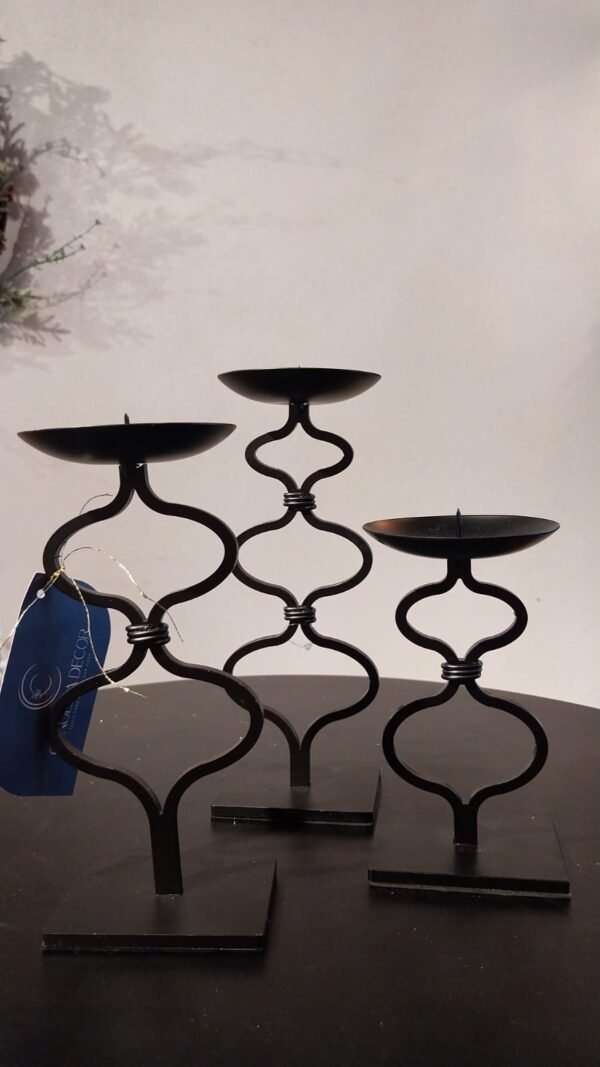 JG CASTICAL 03 PCS METAL 21,5CM 18CM 14CM PRETO RIO TIJUCAS 193283