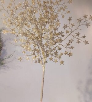 HASTE ESTRELA DOURADA C/ GLITTER 80CM CASA NATALE CF0532