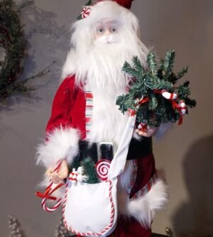 PAPAI NOEL C/ PINHEIRO 60CM CASA NATALE CS0134