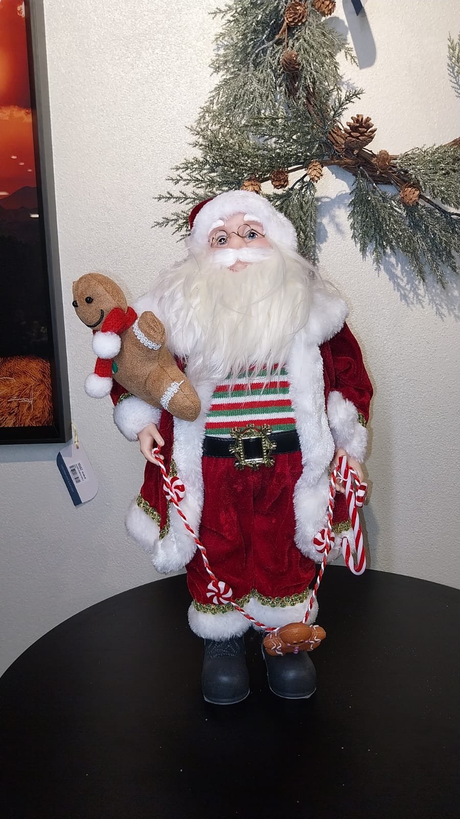 PAPAI NOEL GINGERBREAD 45CM CASA NATALE CS0082