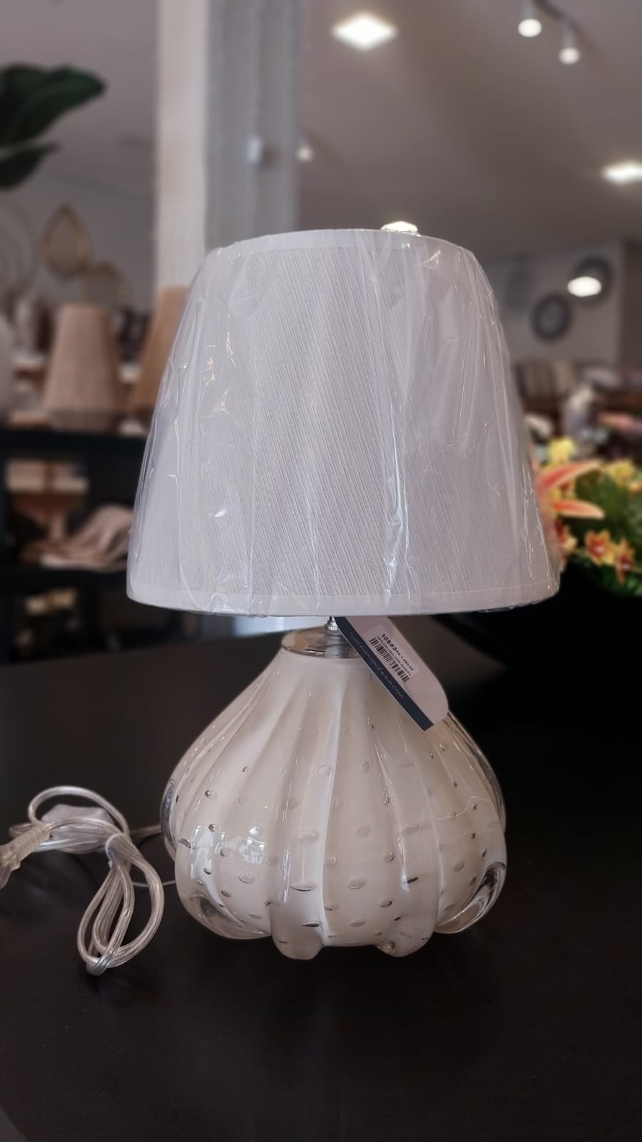 ABAJUR ADORNO REDONDO PEQUENO PEROLA A869-Imagem 2