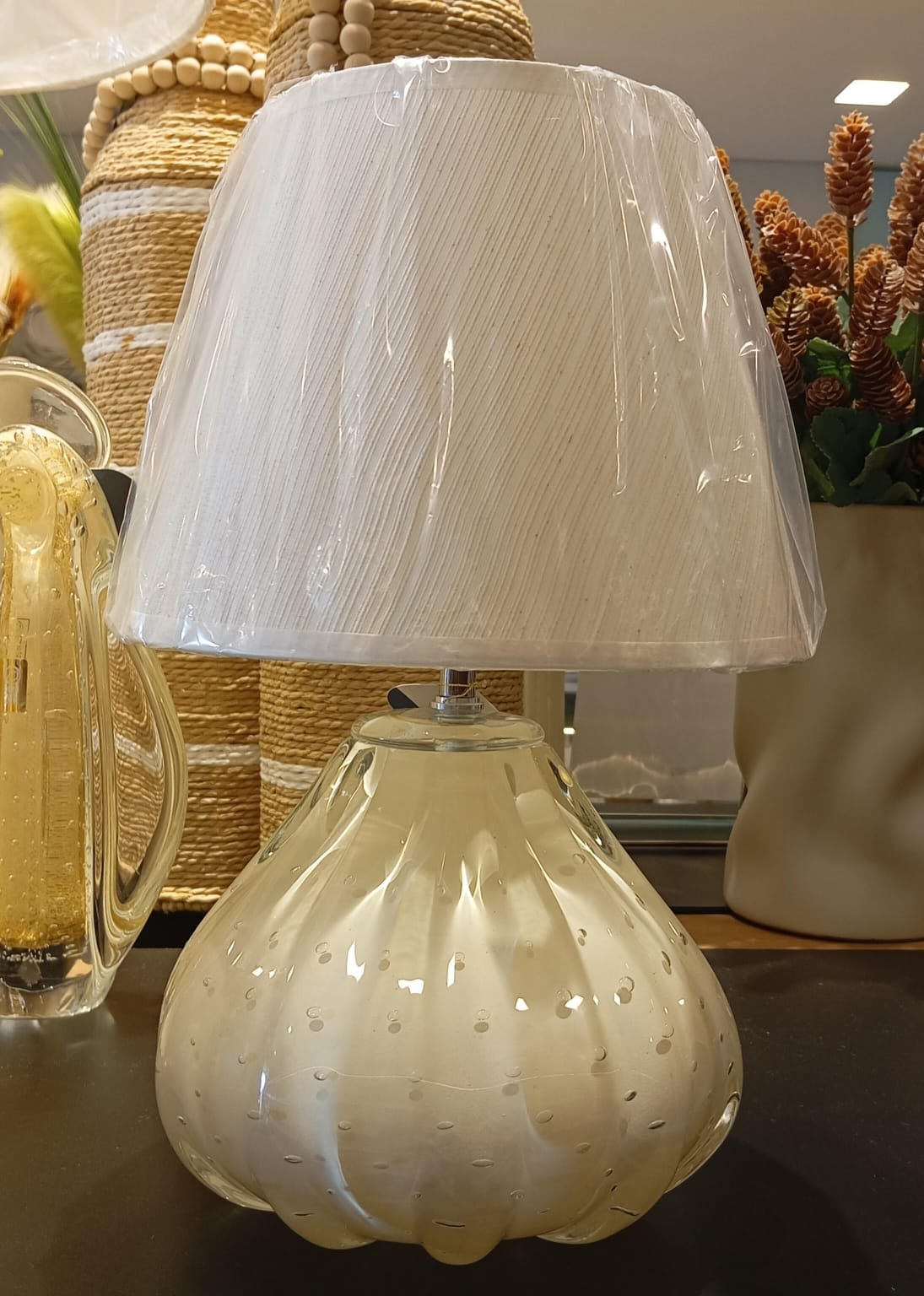 ABAJUR ADORNO REDONDO PEQUENO PEROLA A869