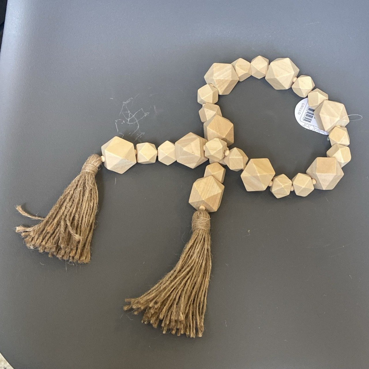 ADORNO COLAR EM MADEIRA NATURAL-Imagem 2