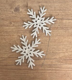 ADORNO FLOCOS DE NEVE 15CM BRANCO